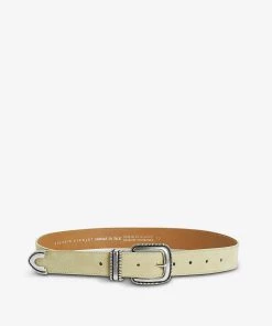 CLAUDIE PIERLOT Affinita Square-buckle Leather Belt For Womens Naturels
