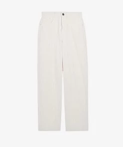 CLAUDIE PIERLOT Paletter High-rise Boyfriend-style Cotton Trousers For Womens Naturels