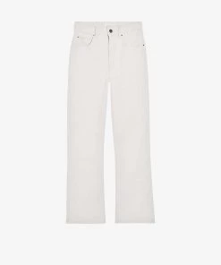 CLAUDIE PIERLOT Praline High-rise Straight Leg Cropped Stretch-denim Jeans For Womens Bleus