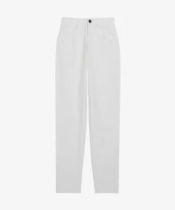 CLAUDIE PIERLOT Poupi Straight-leg High-rise Organic Cotton-denim Jeans For Womens Naturels