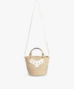 CLAUDIE PIERLOT Abeille Wicker Cross-body Bag For Womens Naturels