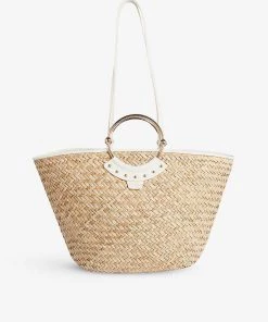 CLAUDIE PIERLOT Amily Straw Tote Bag For Womens Naturels