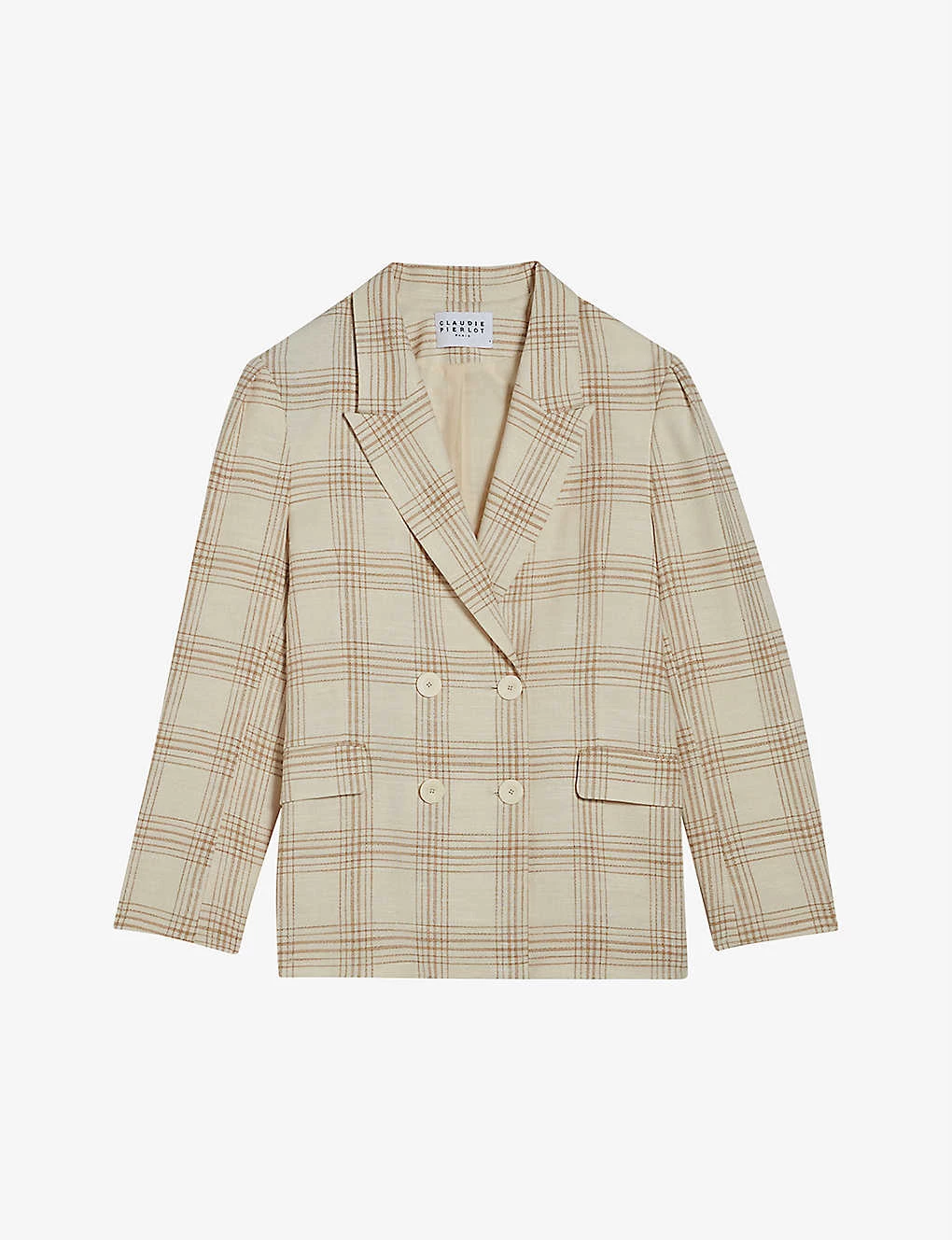 CLAUDIE PIERLOT Volis Check-pattern Woven Blazer For Womens Divers