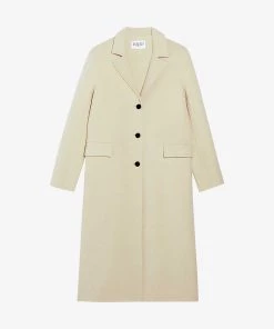 CLAUDIE PIERLOT Gino Tailored Wool-blend Coat For Womens Naturels