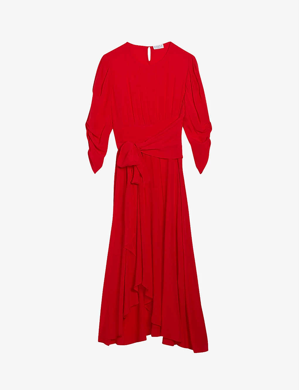 CLAUDIE PIERLOT Rousseau Asymmetrical-skirt Woven Dress For Womens Rouges