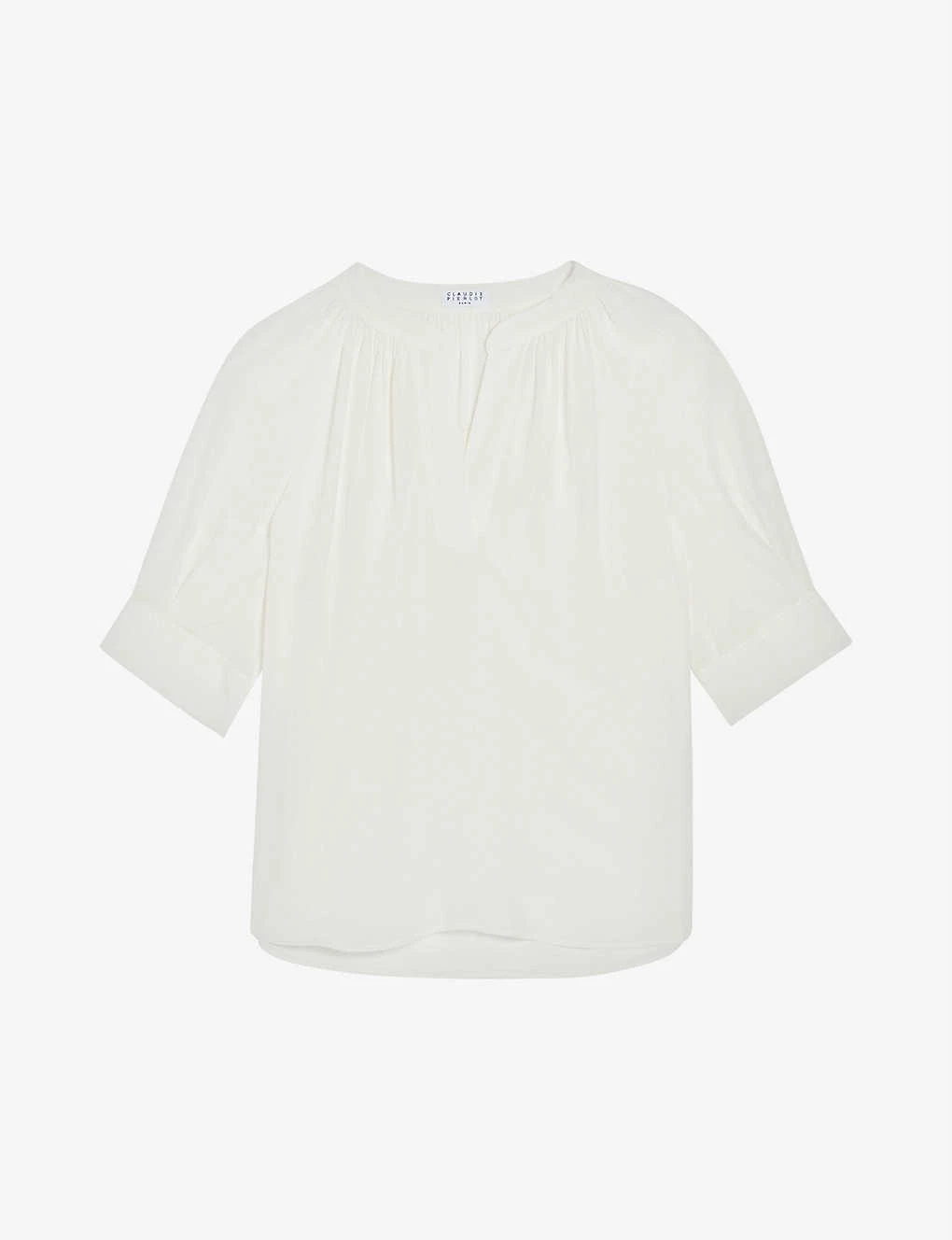 CLAUDIE PIERLOT Bianca V-neck Woven Top For Womens Naturels - Image 2