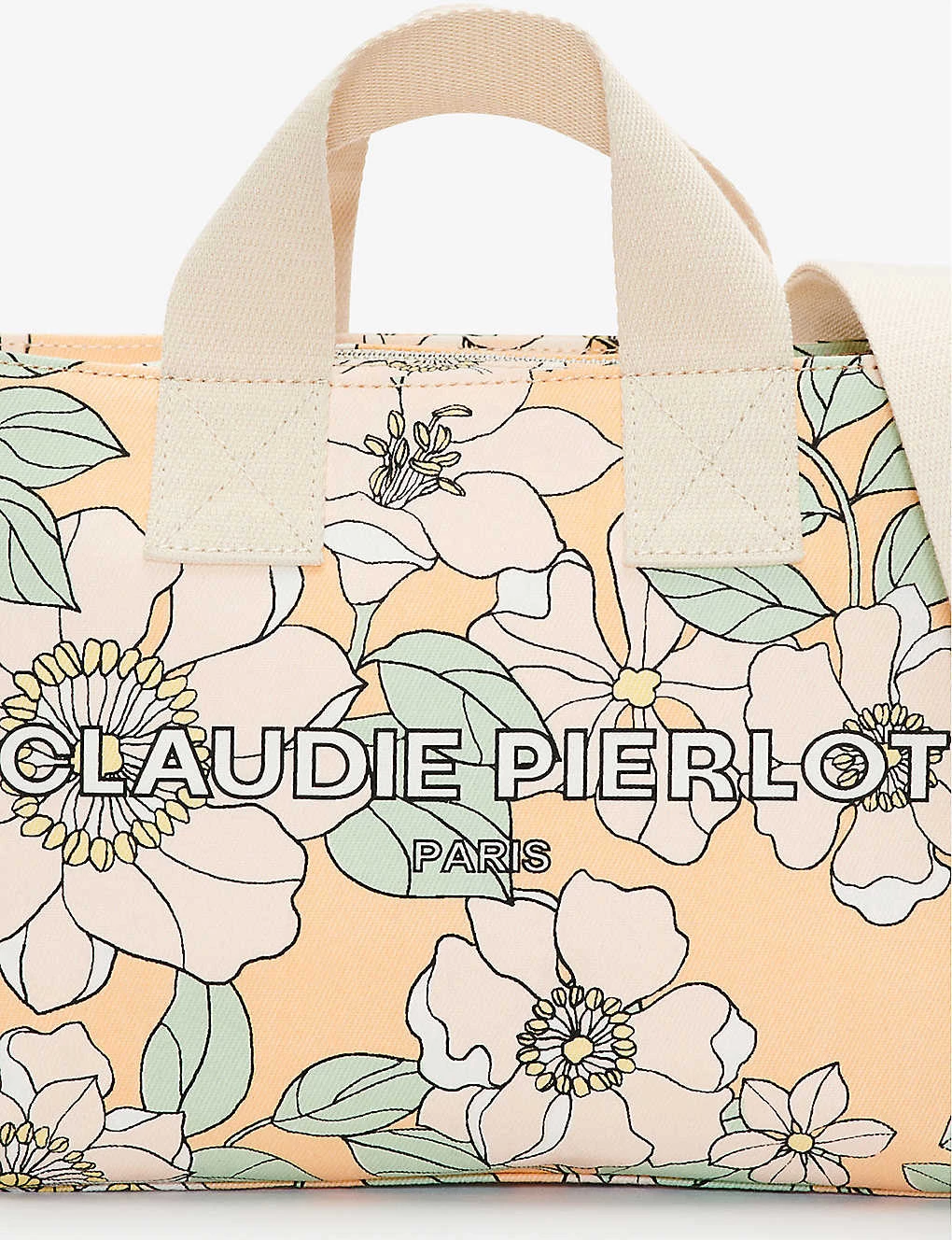 CLAUDIE PIERLOT Logo-print Floral Recycled-cotton Travel Tote For Womens Divers - Image 3