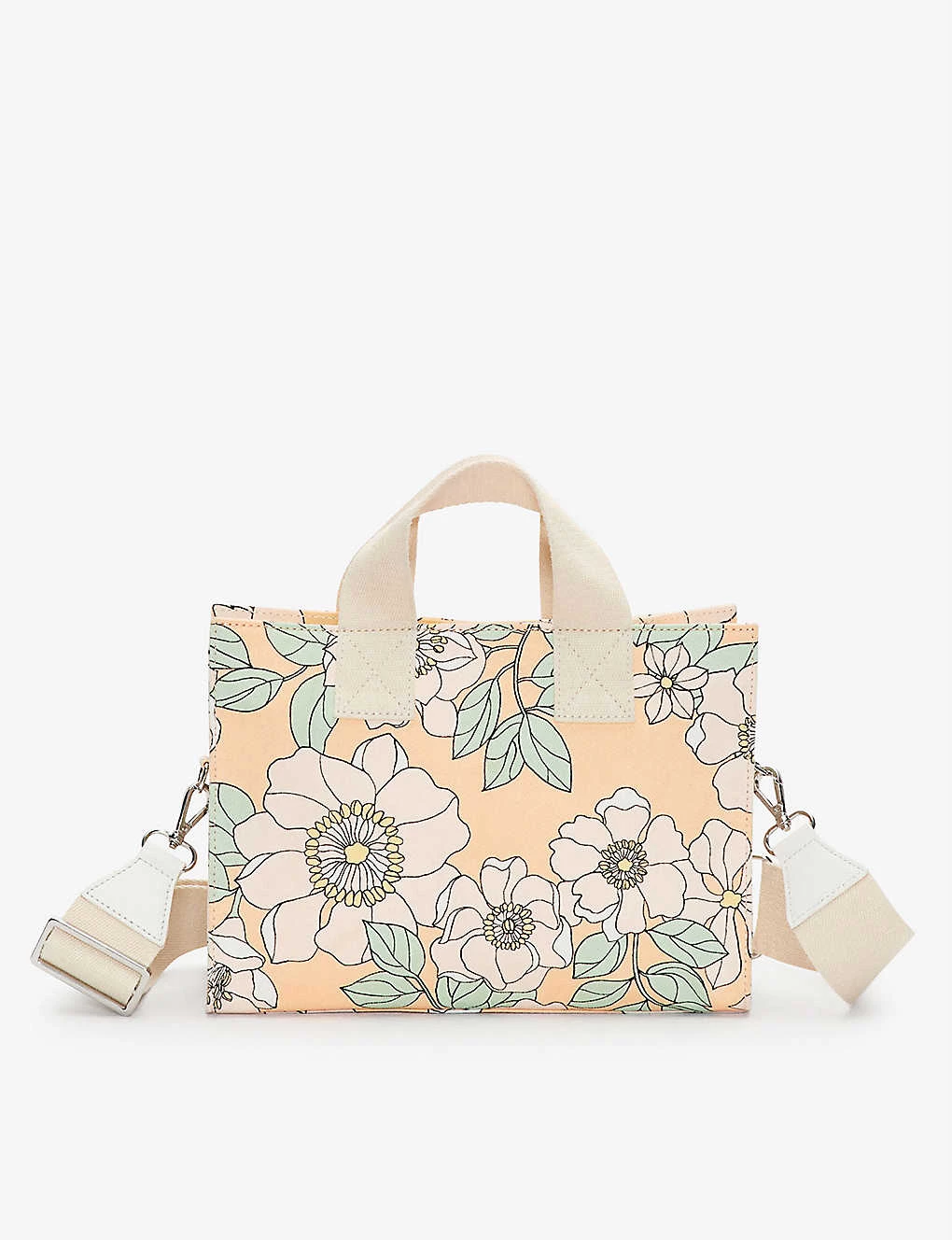 CLAUDIE PIERLOT Logo-print Floral Recycled-cotton Travel Tote For Womens Divers - Image 6