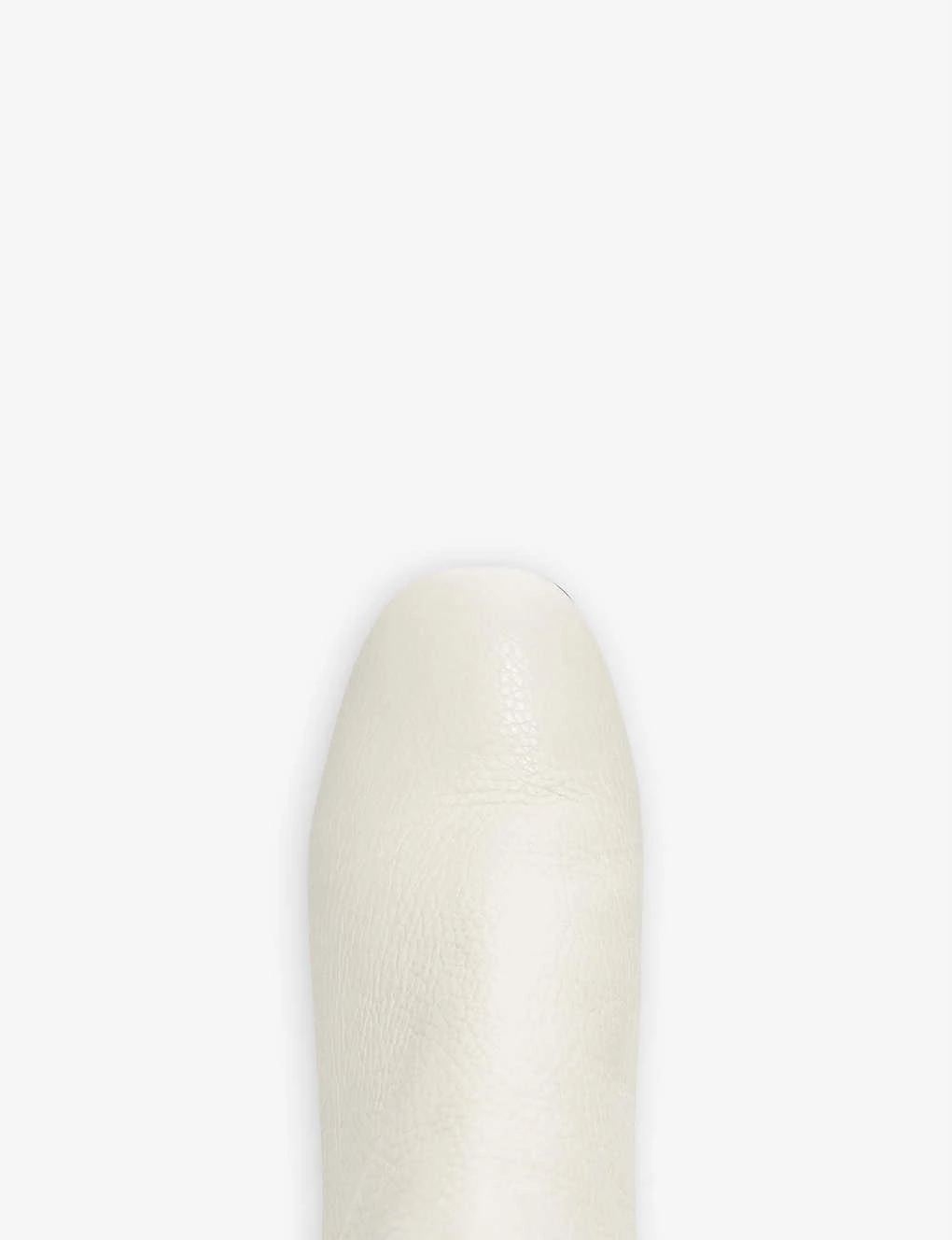 CLAUDIE PIERLOT Avril Heeled Leather Ankle Boots For Womens White - Image 4