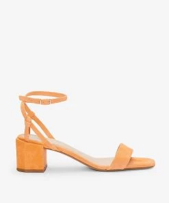 CLAUDIE PIERLOT Anvers Block Heel Leather Sandals For Womens Jaunes / Oranges