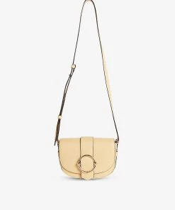 CLAUDIE PIERLOT Asko Grained-leather Cross-body Bag For Womens Naturels