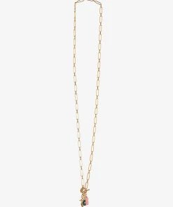 CLAUDIE PIERLOT Aenora Gold-plated Brass Pendant Necklace For Womens Divers