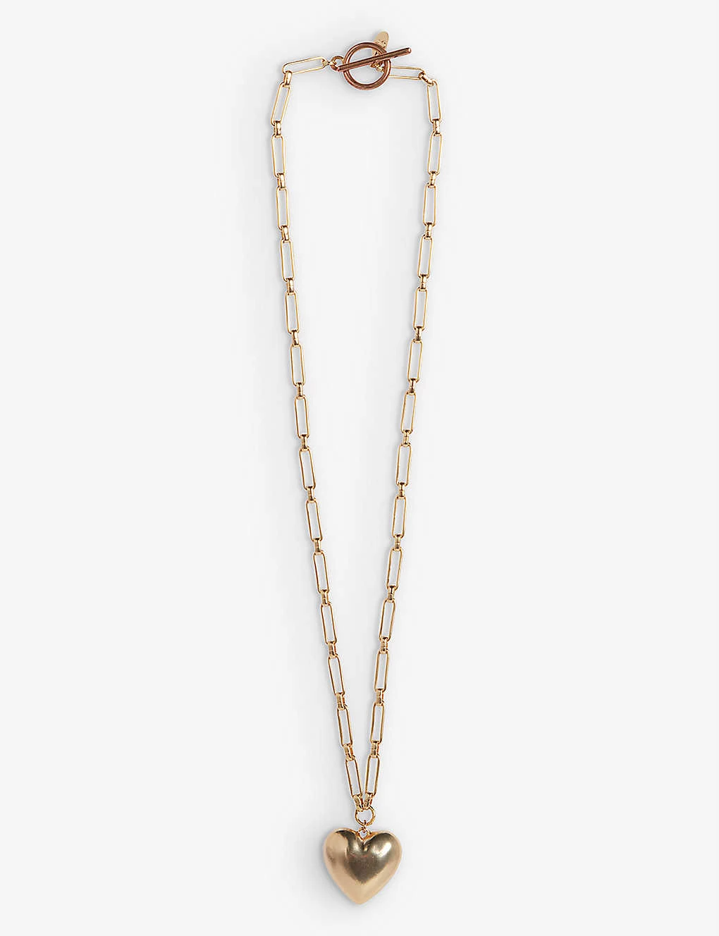 CLAUDIE PIERLOT Acoeur Gold-plated Brass Pendant Necklace For Womens Metalliques