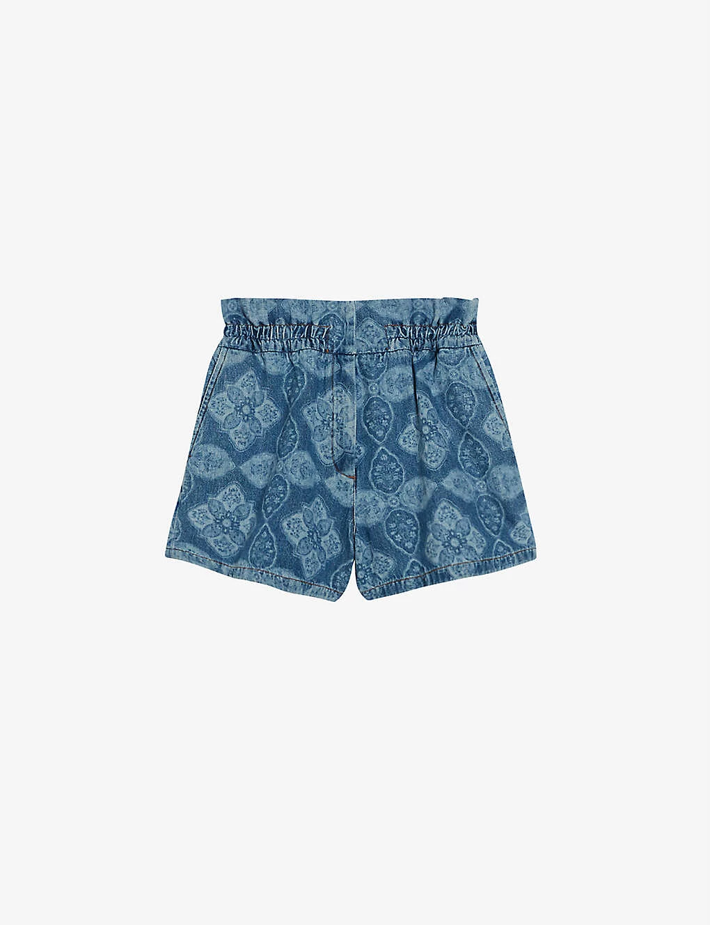 CLAUDIE PIERLOT Enora Graphic-print Denim Shorts For Womens Bleus