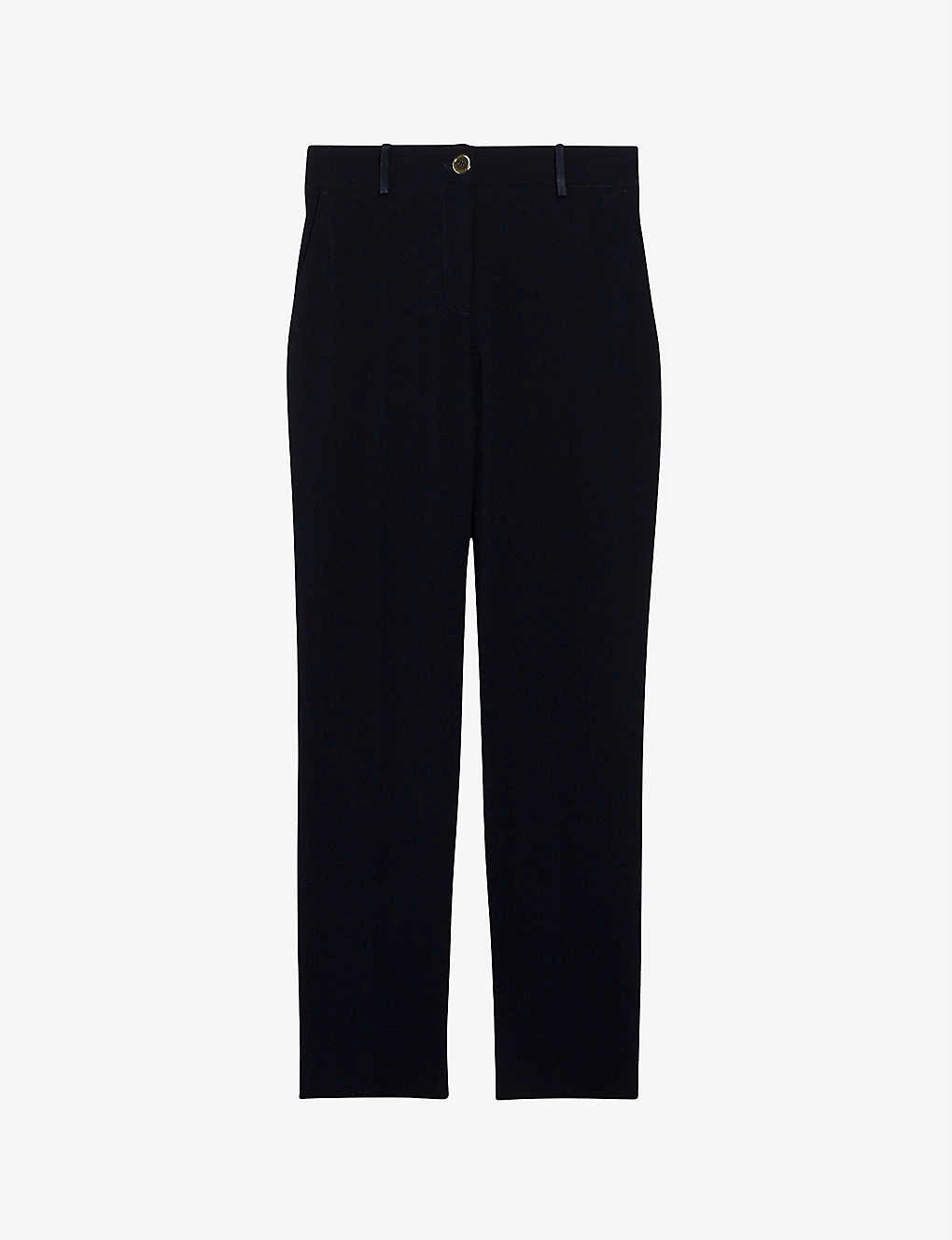 CLAUDIE PIERLOT Poupin Tailored Mid-rise Woven Trousers For Womens Noir / Gris - Image 2