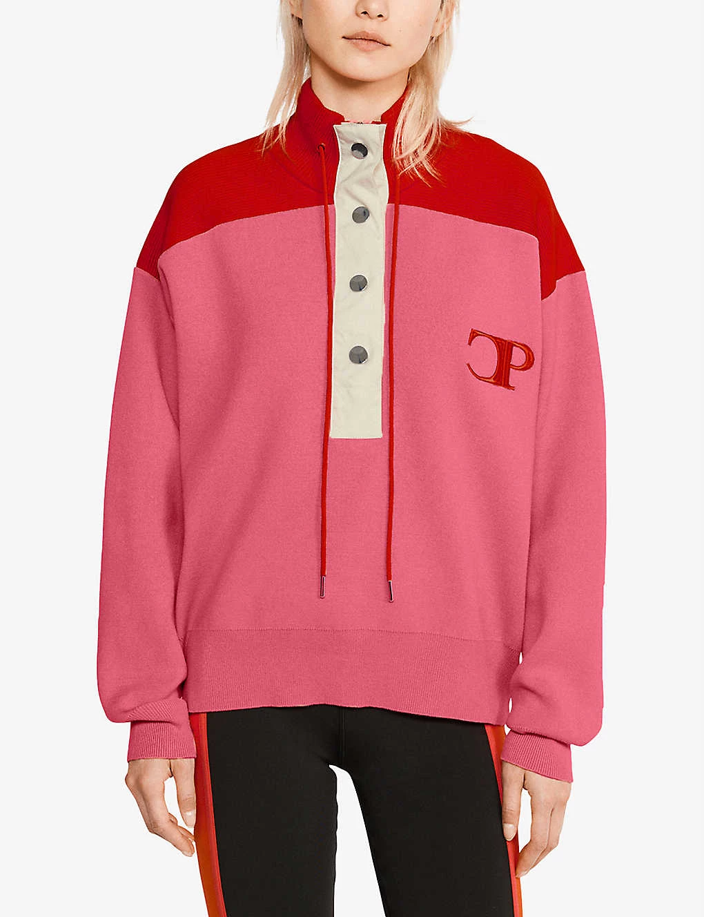 CLAUDIE PIERLOT Minimum Contrast-coloured Knitted Sweatshirt For Womens Divers - Image 3