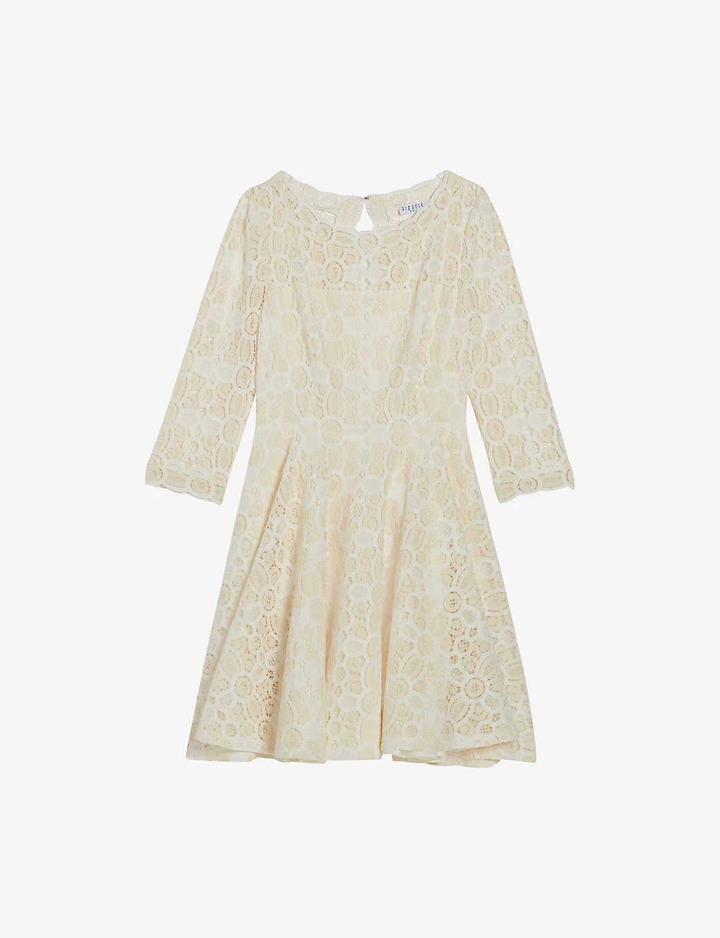 CLAUDIE PIERLOT Rhodes Skater Lace Mini Dress For Womens Naturels - Image 2