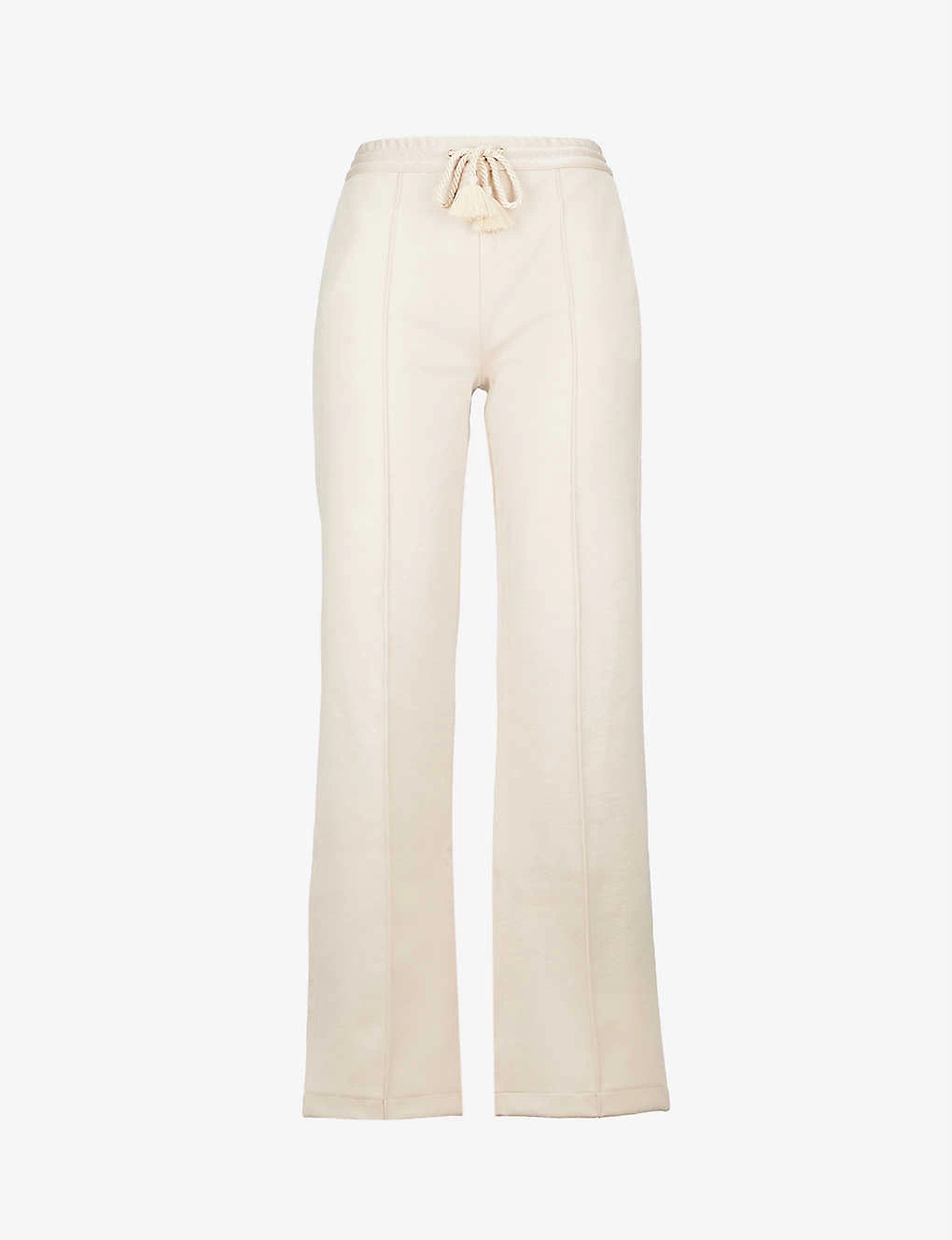 CLAUDIE PIERLOT Toudouce Wide-leg High-rise Stretch-woven Trousers For Womens Naturels - Image 4