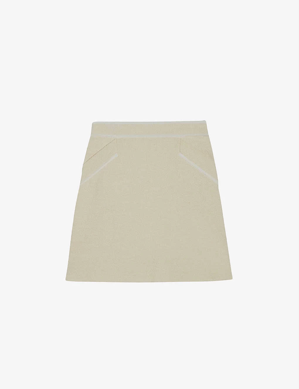 CLAUDIE PIERLOT Macbis Straight-cut Organic Cotton-blend Mini Skirt For Womens Naturels - Image 2