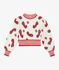 CLAUDIE PIERLOT Maibis Cropped Wool-blend Jumper For Womens Divers