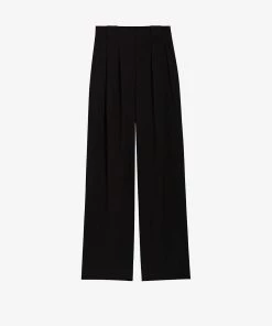 CLAUDIE PIERLOT Peggy High-rise Loose-fit Woven Trousers For Womens Noir / Gris