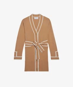 CLAUDIE PIERLOT Contrast Trim Knitted Cardigan For Womens Divers