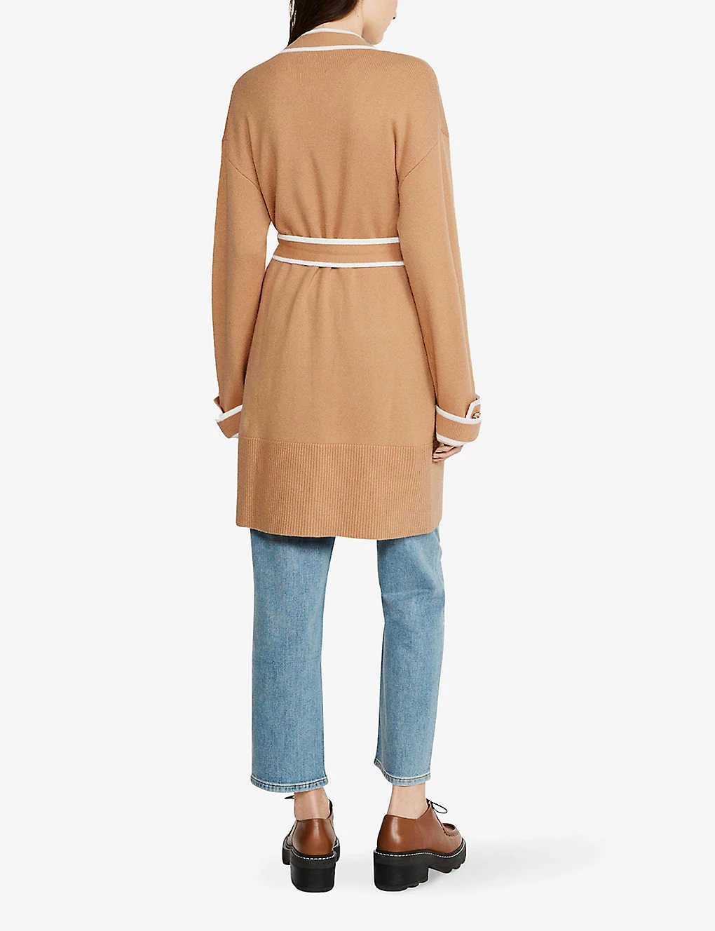 CLAUDIE PIERLOT Contrast Trim Knitted Cardigan For Womens Divers - Image 4