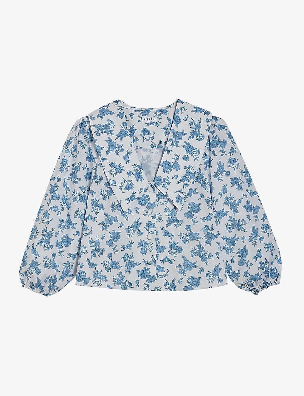 CLAUDIE PIERLOT Belle Floral-print Regular-fit Cotton Shirt For Womens Divers