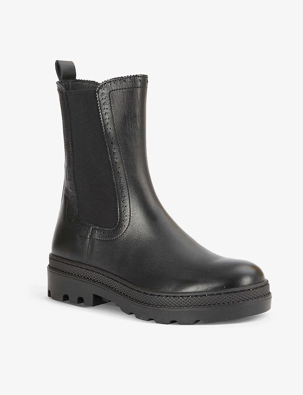 CLAUDIE PIERLOT Alegria Elasticated-panel Leather Boots For Womens Noir / Gris - Image 3