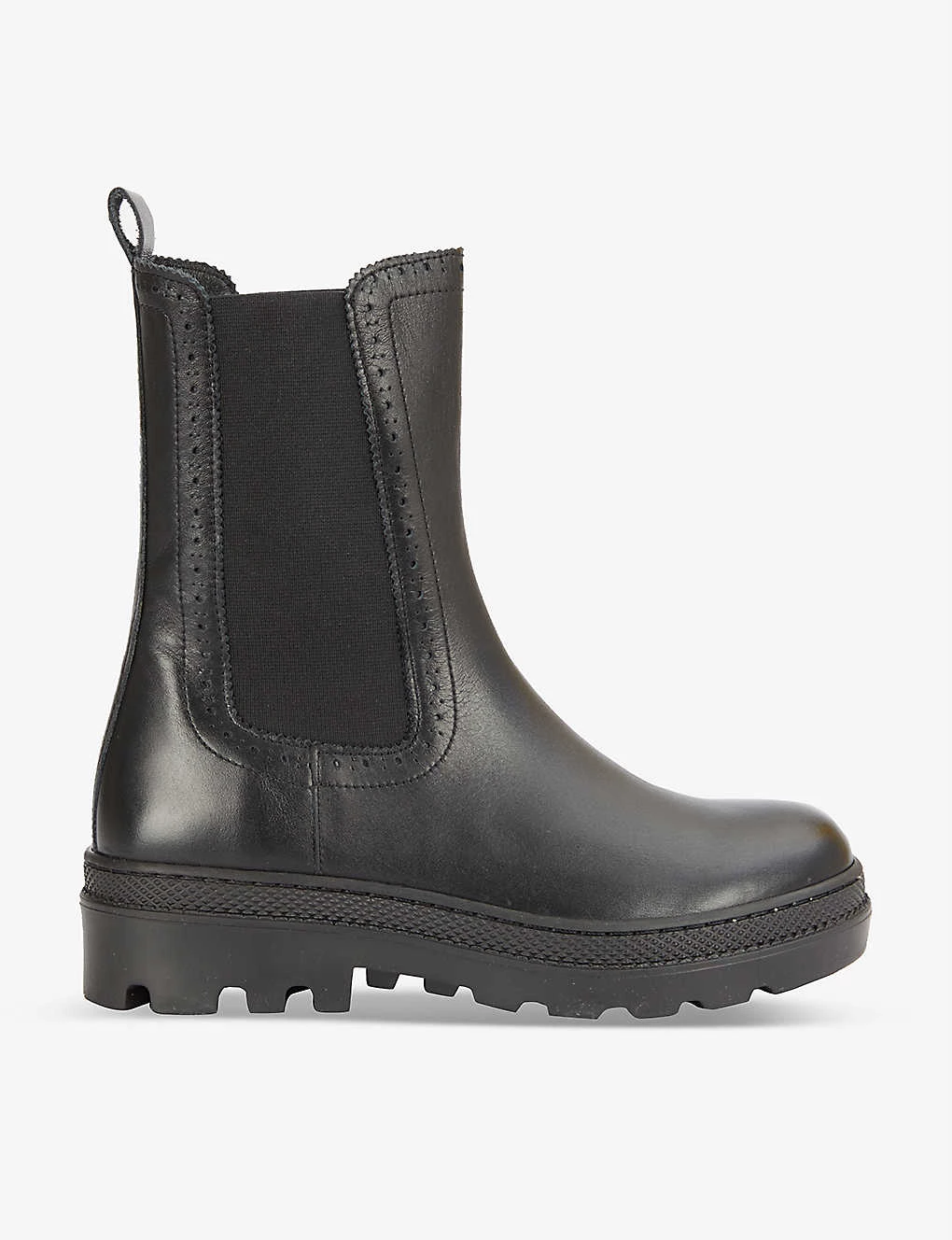 CLAUDIE PIERLOT Alegria Elasticated-panel Leather Boots For Womens Noir / Gris - Image 5