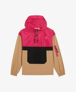 CLAUDIE PIERLOT Geant Colour-blocked Shell Hooded Rain Coat For Womens Divers