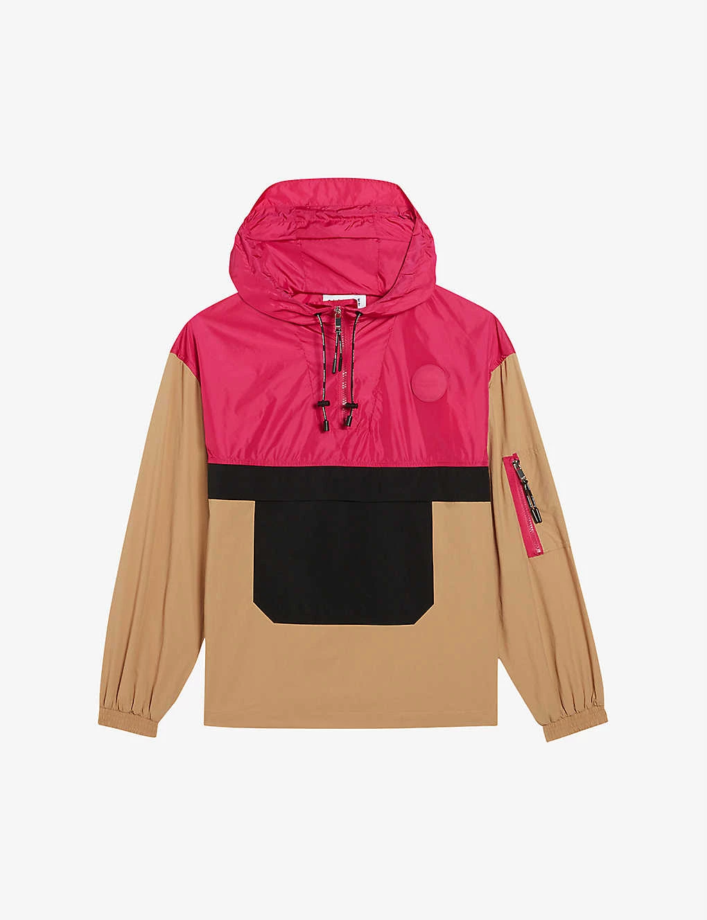 CLAUDIE PIERLOT Geant Colour-blocked Shell Hooded Rain Coat For Womens Divers